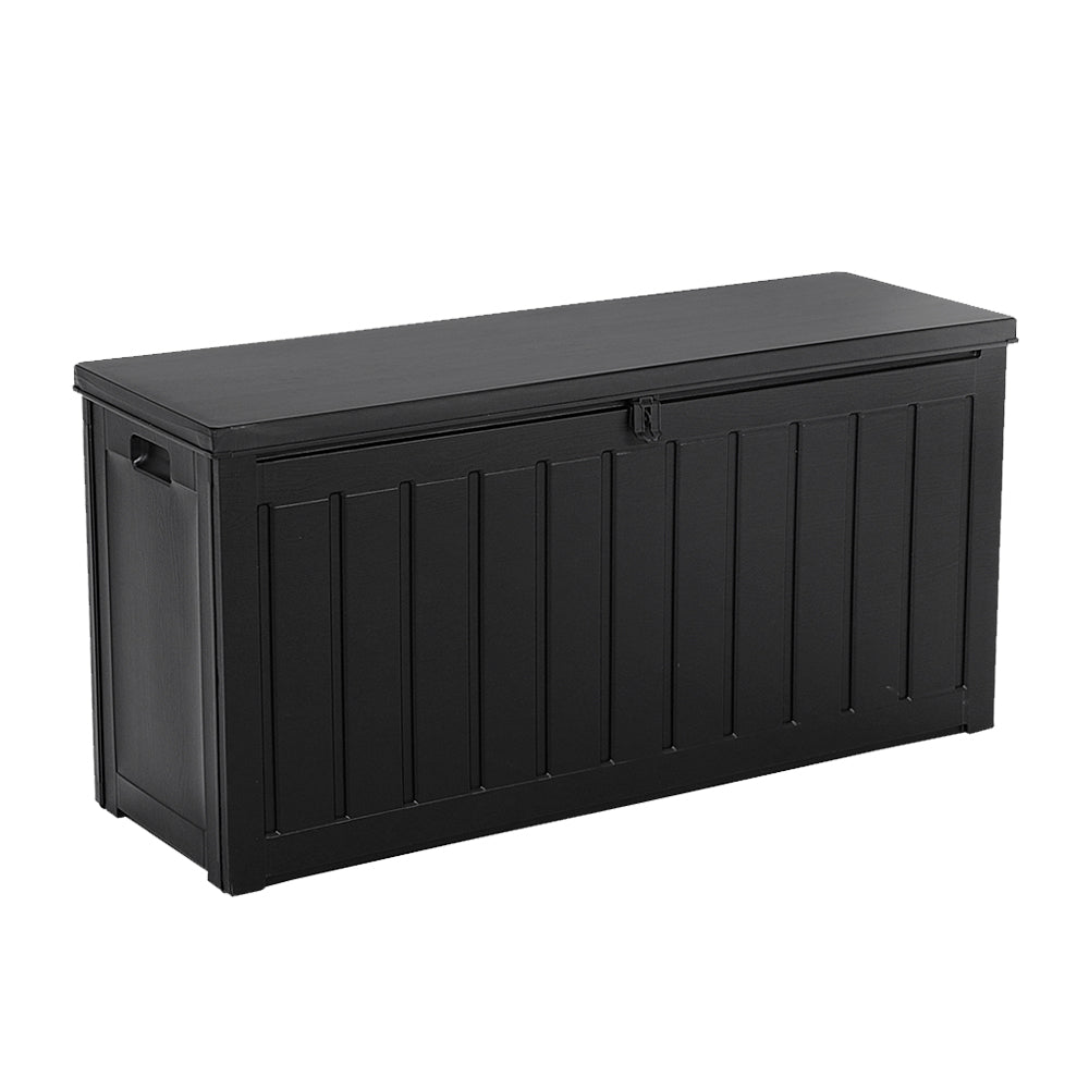 240L Polypropylene Outdoor Storage Box - Black - Homecoze