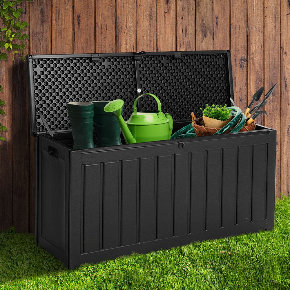 240L Polypropylene Outdoor Storage Box - Black Homecoze