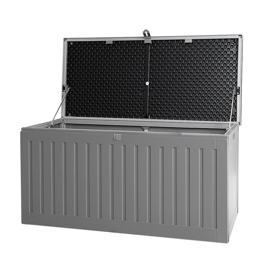 270L Polypropylene Outdoor Storage Box - Grey Homecoze