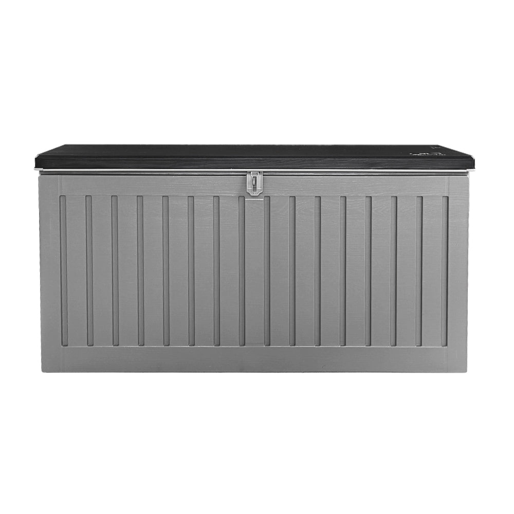 270L Polypropylene Outdoor Storage Box - Grey Homecoze