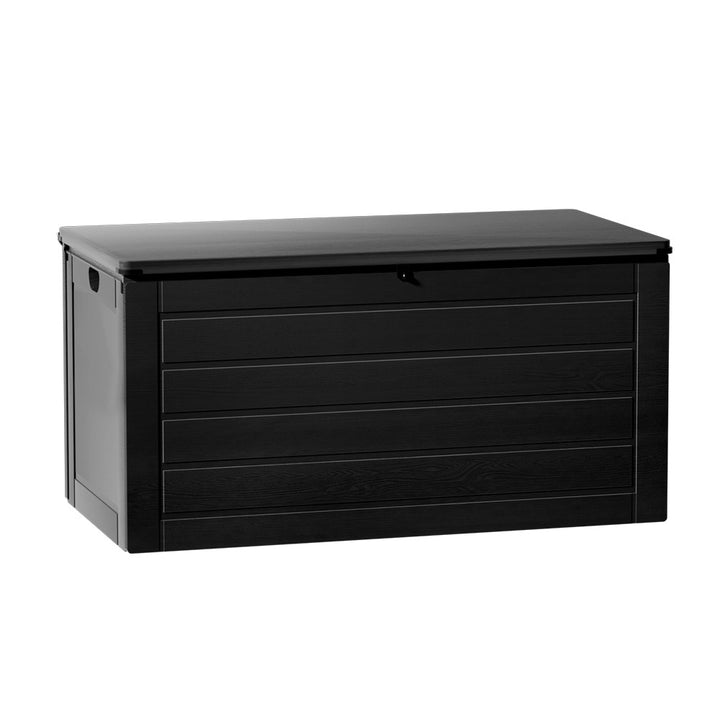 680L Outdoor Chest Extra Large Polypropylene Garden Storage Box - Black Homecoze