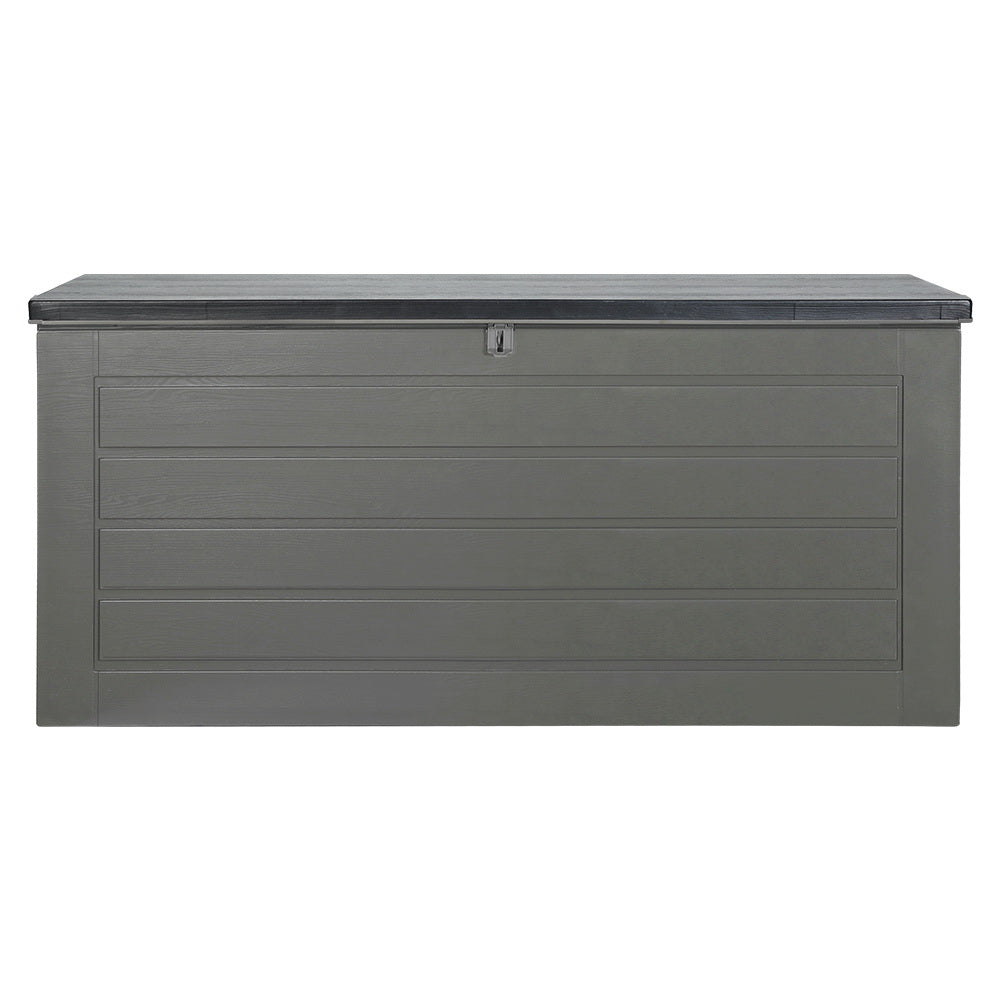 680L Outdoor Chest Polypropylene Garden Storage Box - Dark Grey Homecoze