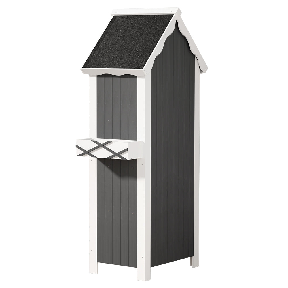 Outdoor Garden Storage Shed Wooden Cabinet Box Homecoze