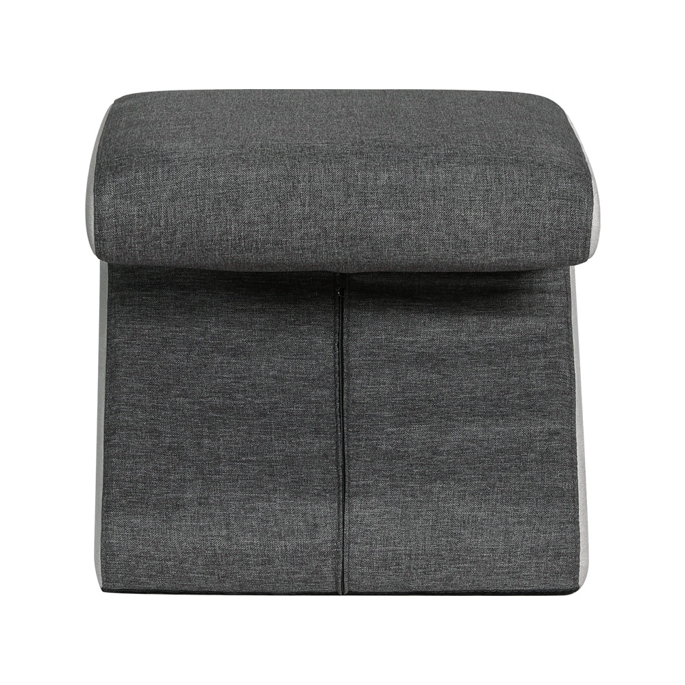Arrow Ottoman Padded Foot Stool Fabric Foot Rest Seat Grey Homecoze