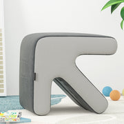 Arrow Ottoman Padded Foot Stool Fabric Foot Rest Seat Grey Homecoze