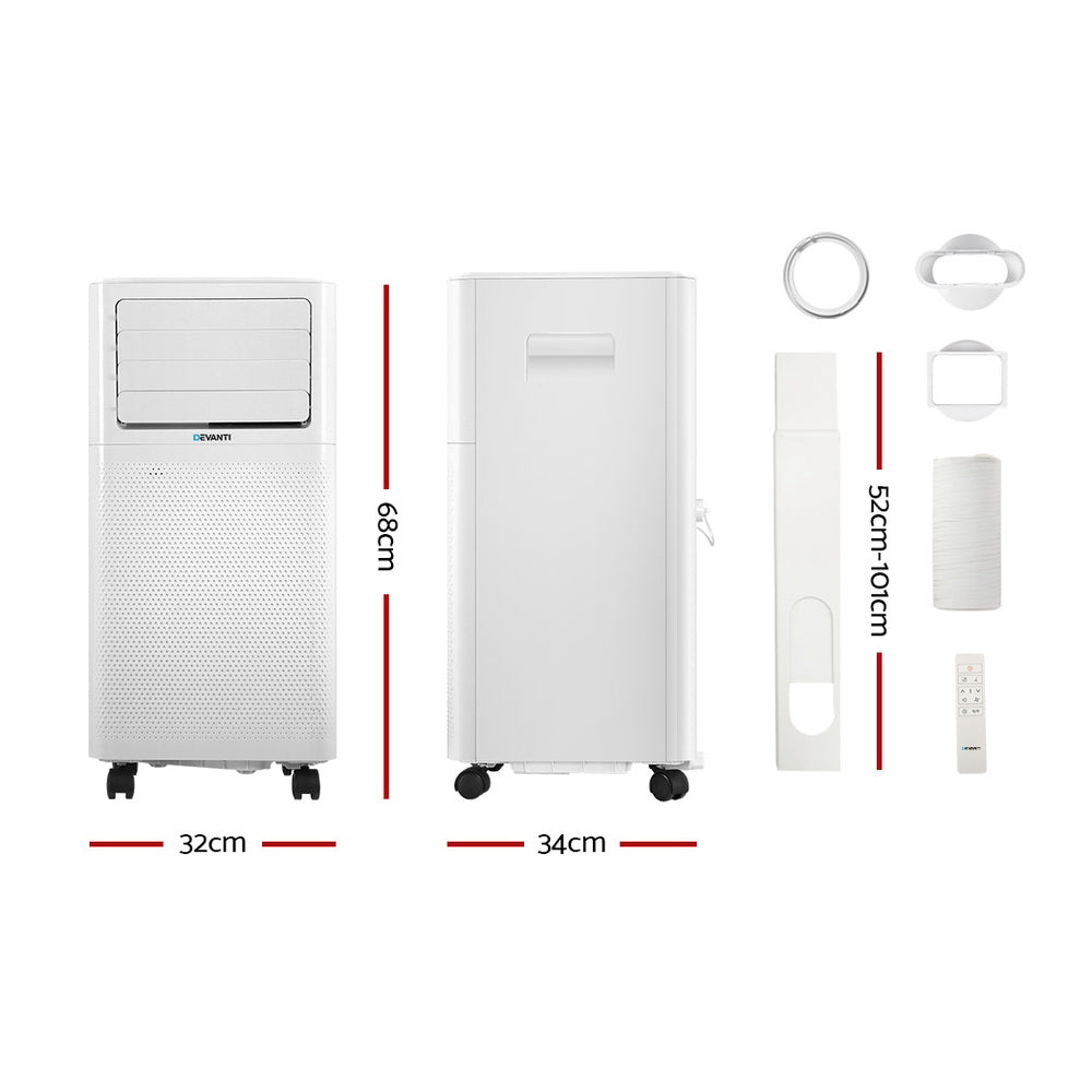 2000W Portable Air Conditioner with 2-Speed Fan & Dehumidifier Homecoze