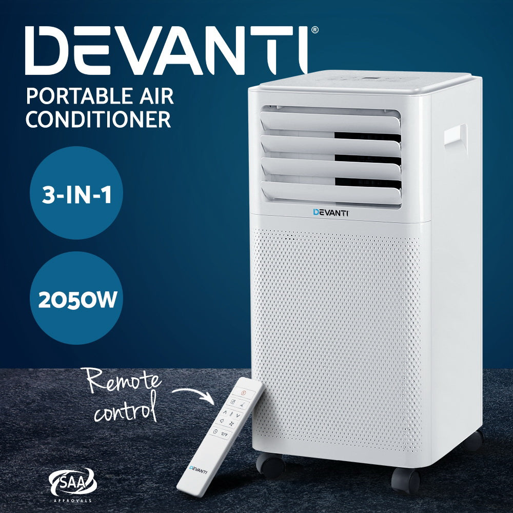 2000W Portable Air Conditioner with 2-Speed Fan & Dehumidifier Homecoze
