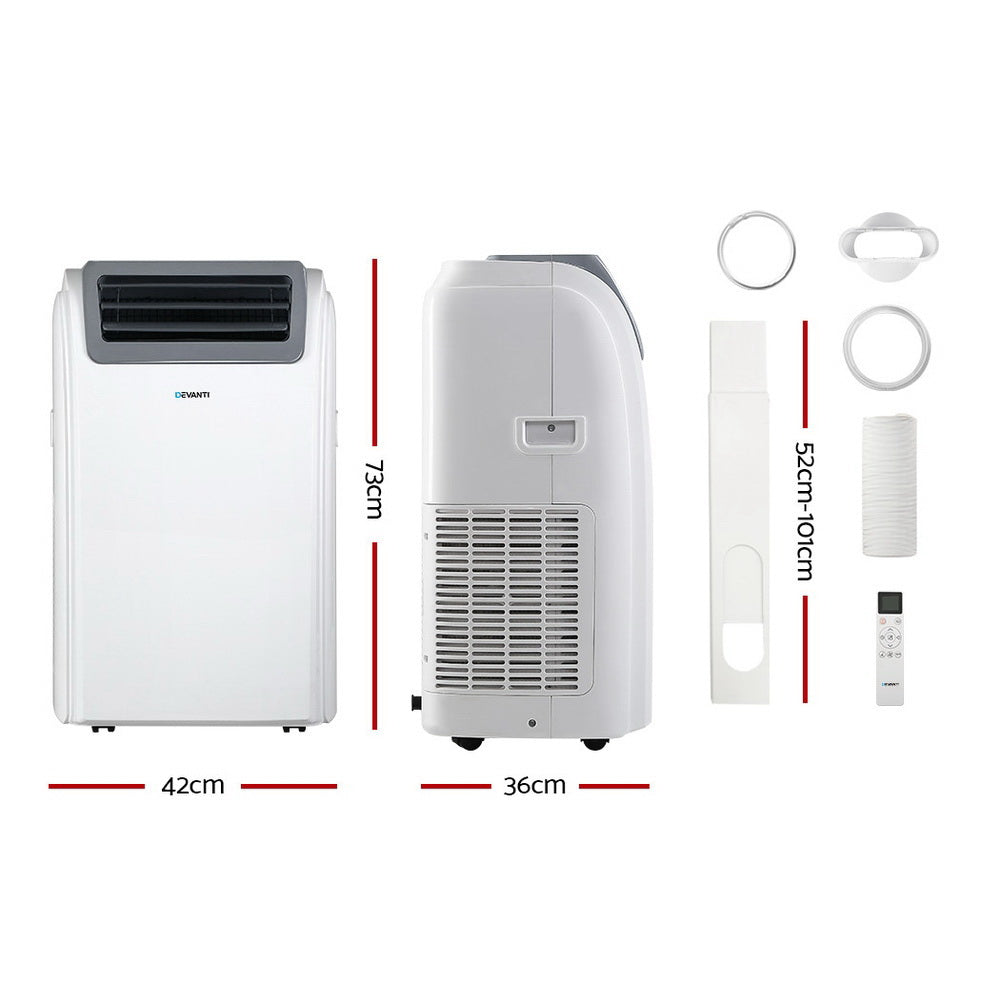 3300W Portable Air Conditioner with 2-Speed Fan & Dehumidifier Homecoze