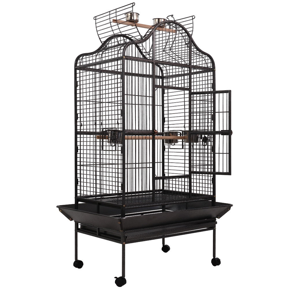 Bird Cage Aviary 168CM Large Travel Stand Budgie Parrot Toys Homecoze