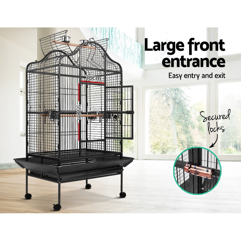 Bird Cage Aviary 168CM Large Travel Stand Budgie Parrot Toys Homecoze Home & Living