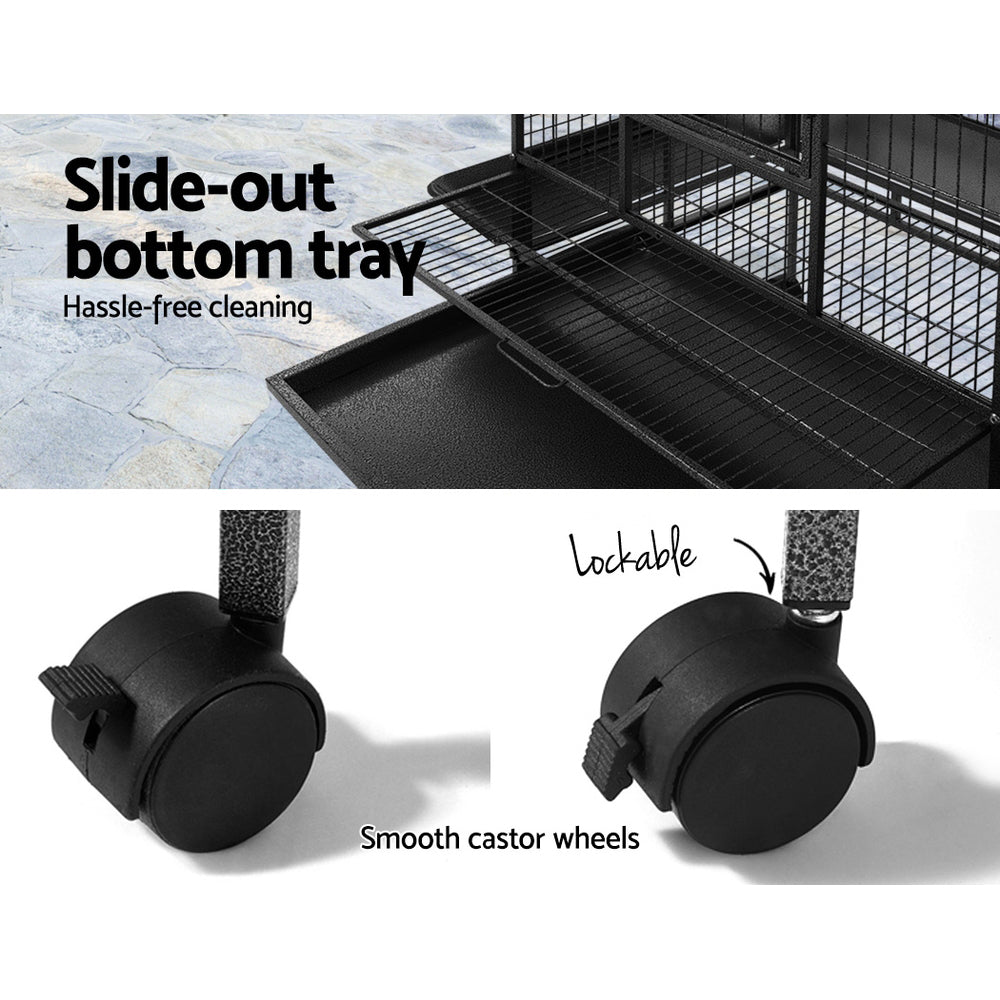Bird Cage Aviary 168CM Large Travel Stand Budgie Parrot Toys Homecoze Home & Living