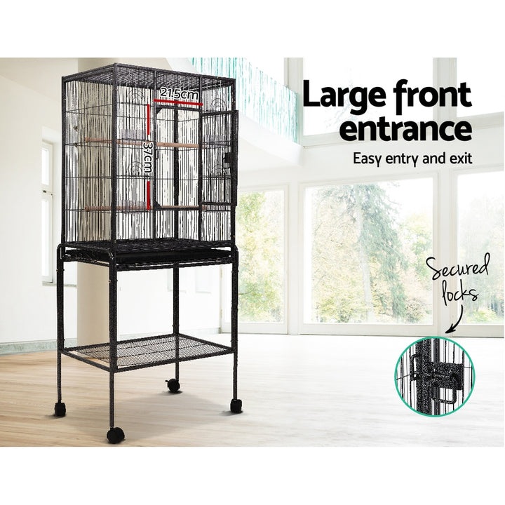 Bird Cage Pet Cages Aviary 144CM Large Travel Stand Budgie Parrot Toys Homecoze