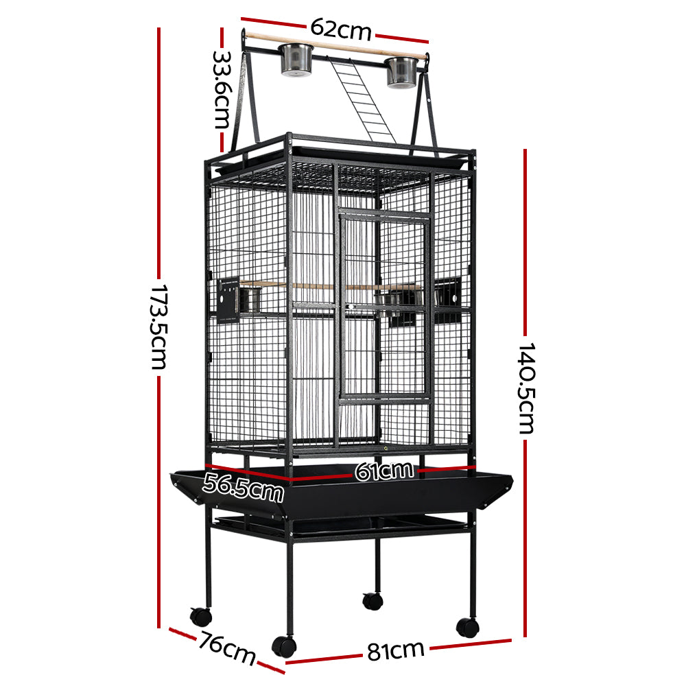 Bird Cage Pet Cages Aviary 173CM Large Travel Stand Budgie Parrot Homecoze