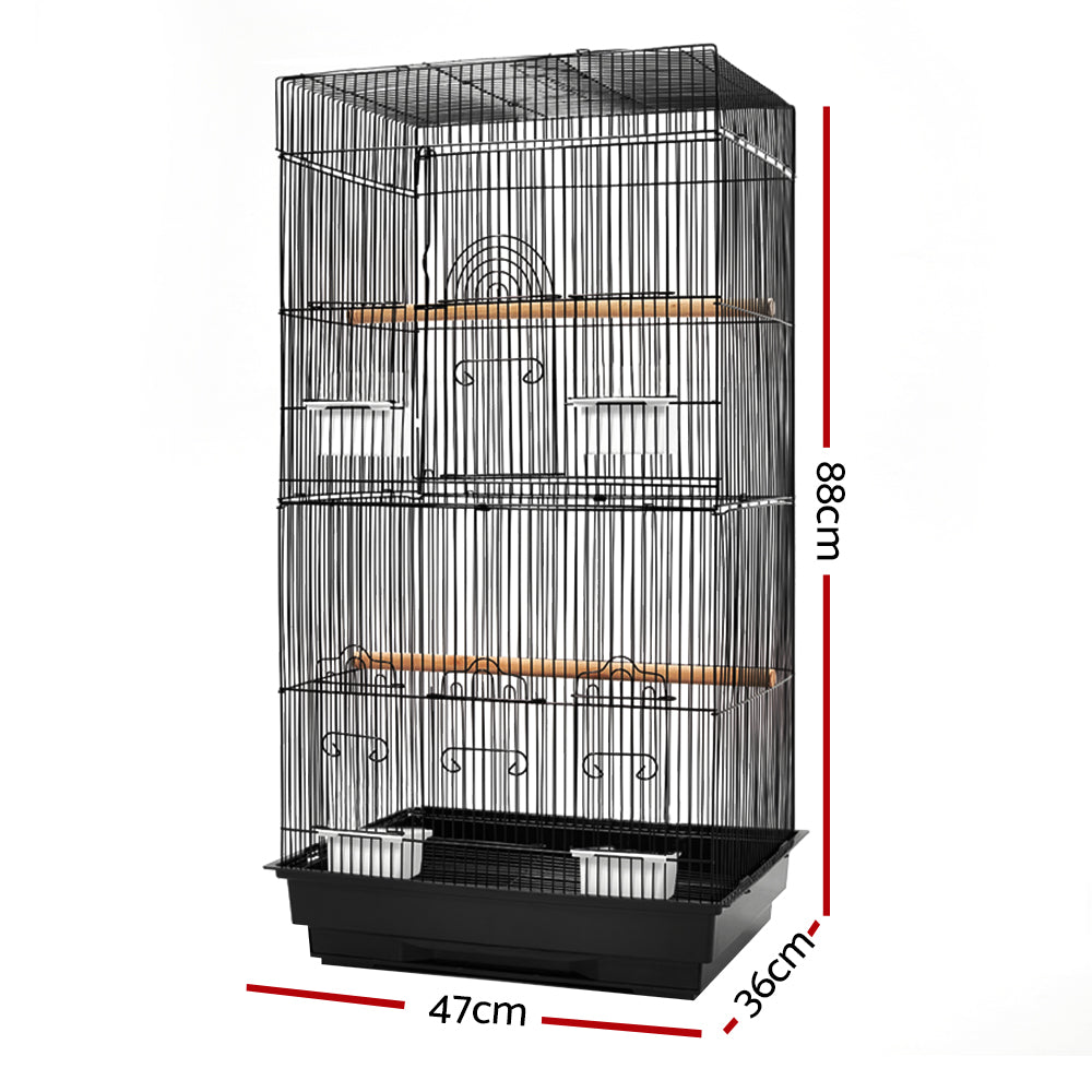 Medium Bird Cage with Perch - Black Homecoze