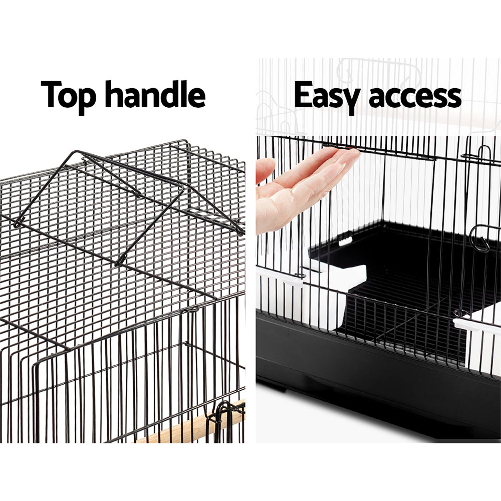Medium Bird Cage with Perch - Black Homecoze