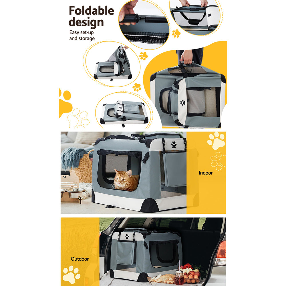 Pet Carrier Soft Crate Dog Cat Travel Portable Cage Kennel Foldable 2XL Homecoze