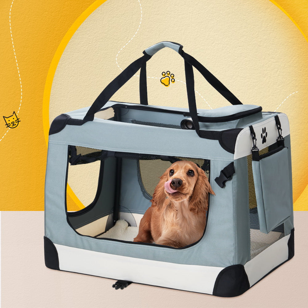 Pet Carrier Large Soft Crate Dog Cat Travel Portable Cage Kennel Foldable Homecoze