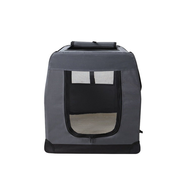 Pet Carrier Soft Crate Dog Cat Travel Portable Cage Kennel Foldable Car M Grey Homecoze