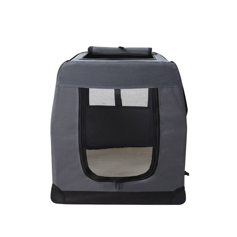 Pet Carrier Soft Crate Dog Cat Travel Portable Cage Kennel Foldable Car XL Grey Homecoze