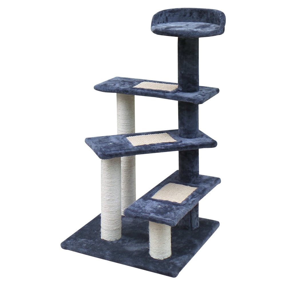Small Cats Stairs Scratching Tree Post Tower Cat Condo House - 100cm Tall Homecoze