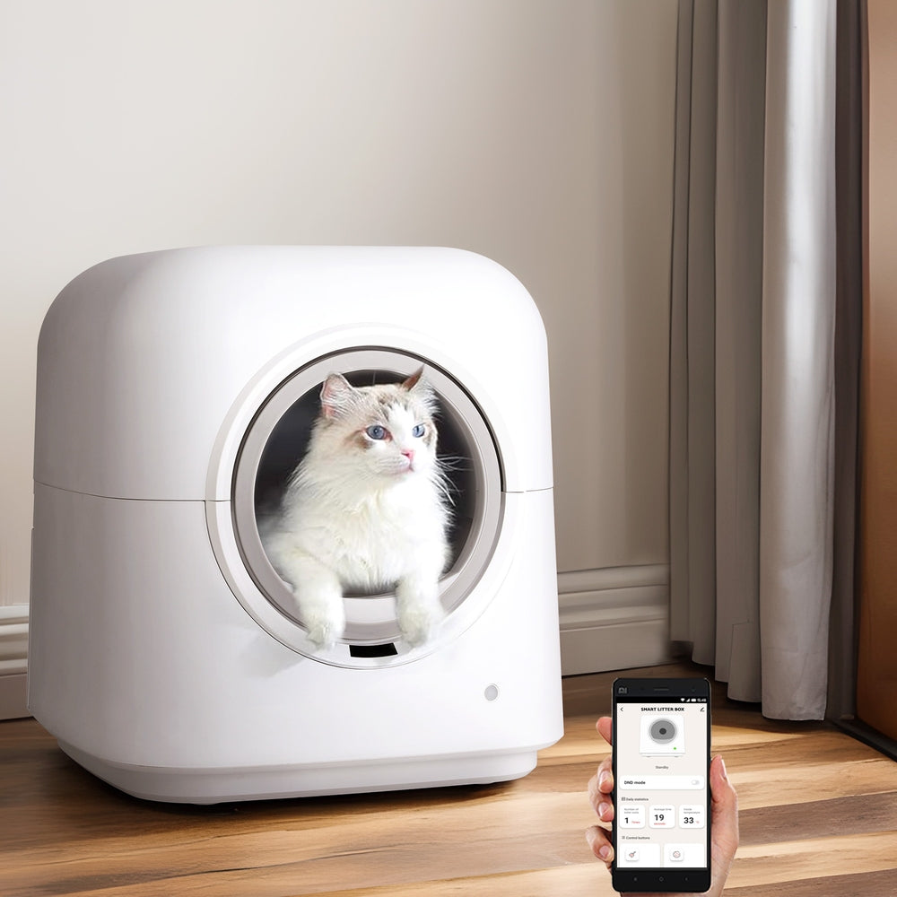 Automatic Self-Cleaning Cat Litter Box Large Smart Toilet Tray with App Control - Homecoze