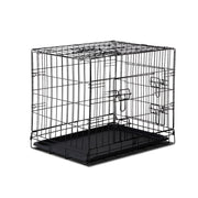Dog Cage 24inch Foldable Pet Cage - Black Homecoze