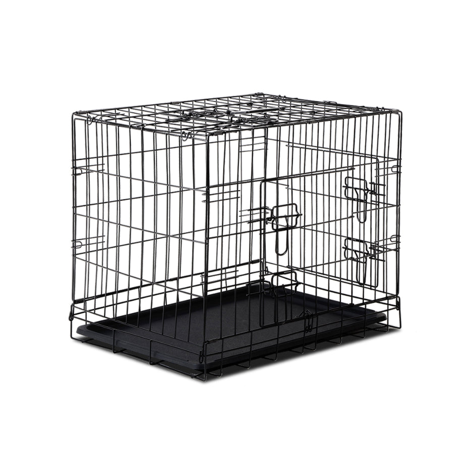 Dog Cage 24inch Foldable Pet Cage - Black Homecoze