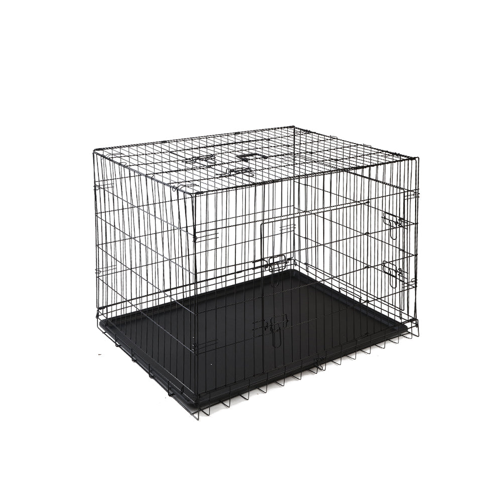 Dog Cage 42inch Foldable Pet Cage - Black Homecoze