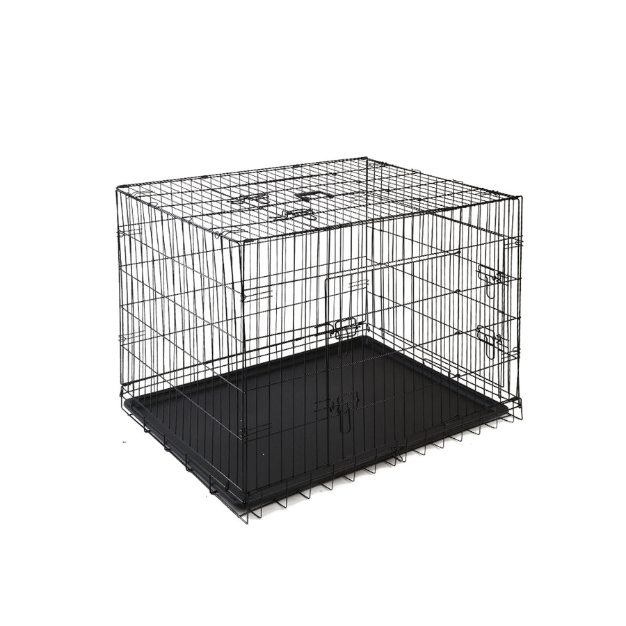 Dog Cage 42inch Foldable Pet Cage - Black Homecoze