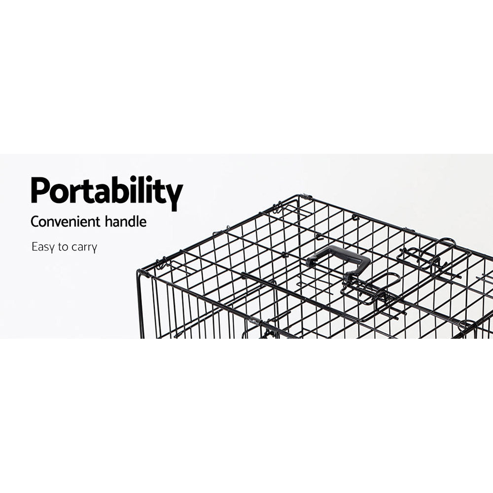 Dog Cage 48inch Foldable Pet Cage - Black Homecoze