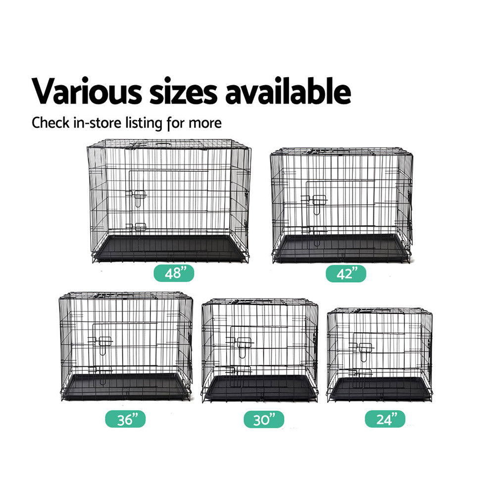 Dog Cage 48inch Foldable Pet Cage - Black Homecoze
