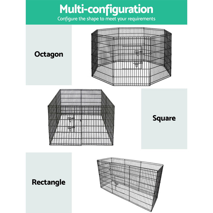 Pet Playpen 36" 8 Panel Dog Puppy Exercise Cage Enclosure Fence