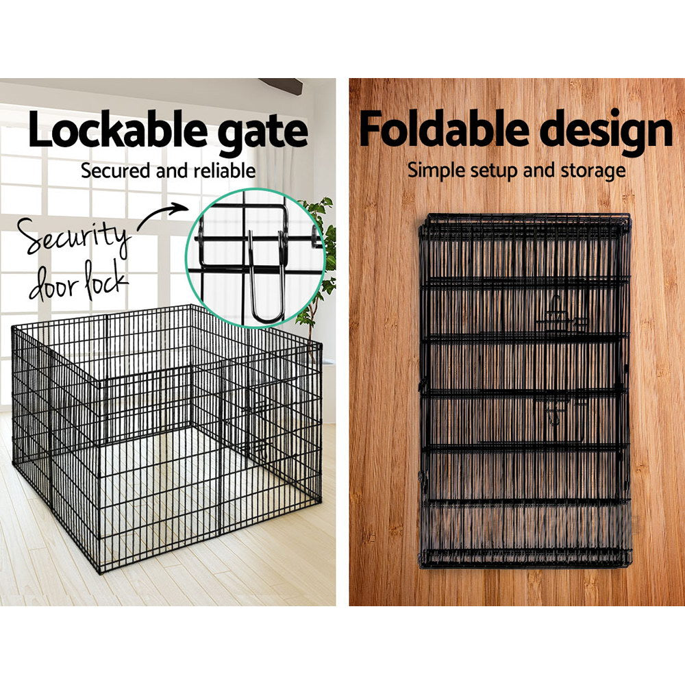 Pet Playpen 36" 8 Panel Dog Puppy Exercise Cage Enclosure Fence - Homecoze