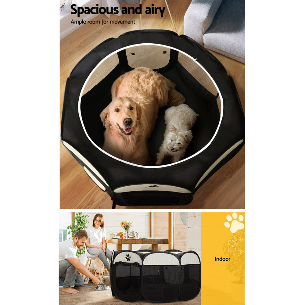 Pet Playpen Dog Puppy Enclosure Crate 8 Panel Play Tent Bag 3XL Homecoze