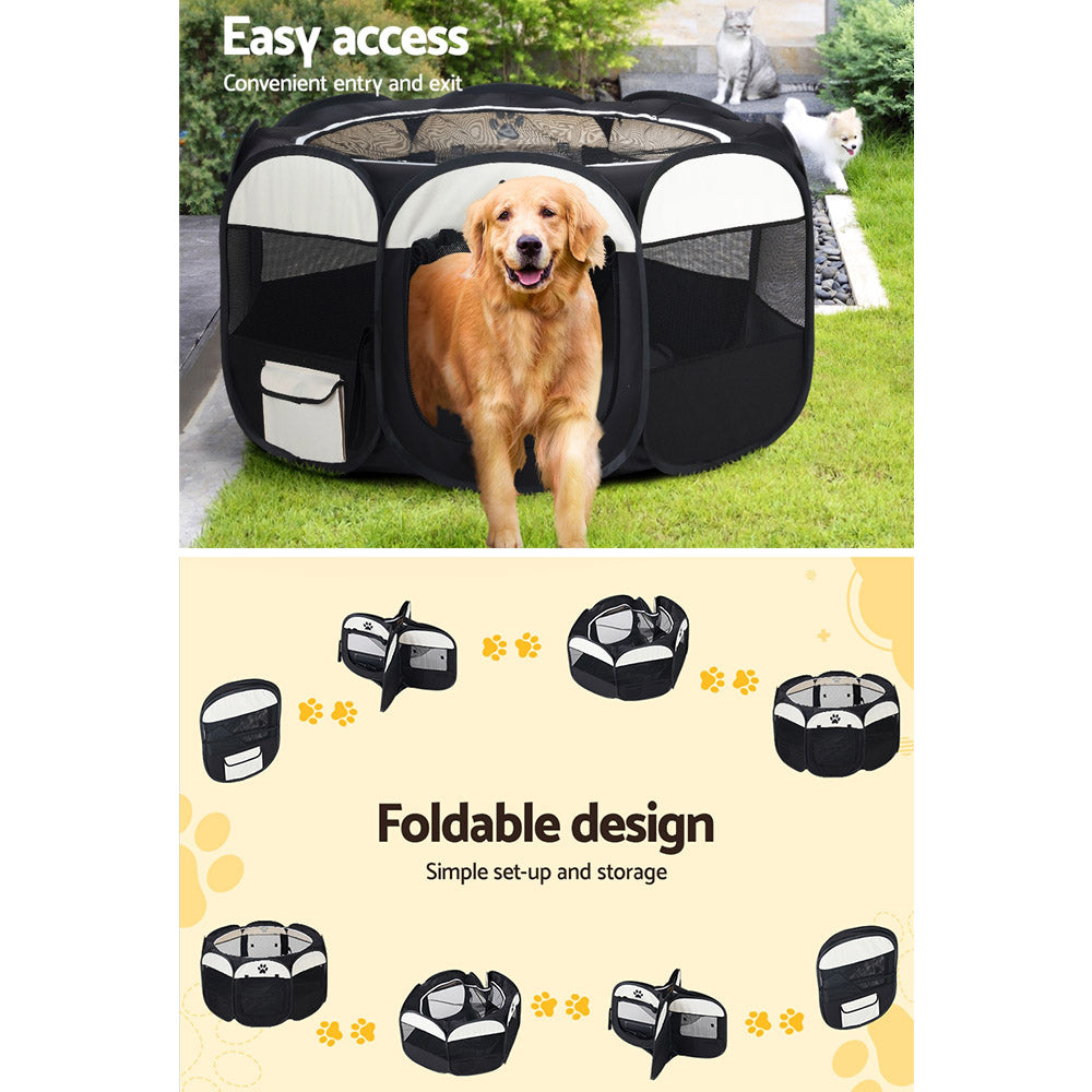 Pet Playpen Dog Puppy Enclosure Crate 8 Panel Play Tent Bag 3XL Homecoze