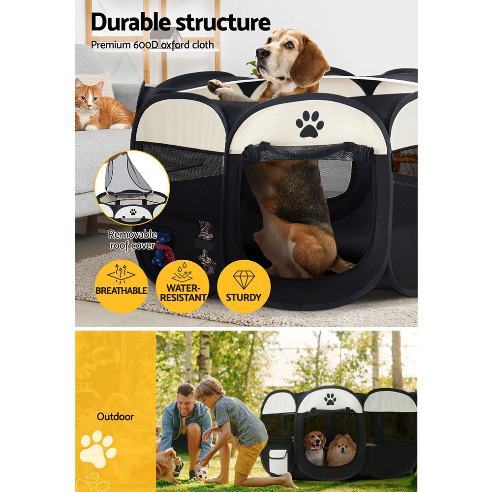 Pet Playpen Dog Puppy Enclosure Crate 8 Panel Play Tent Bag 3XL Homecoze