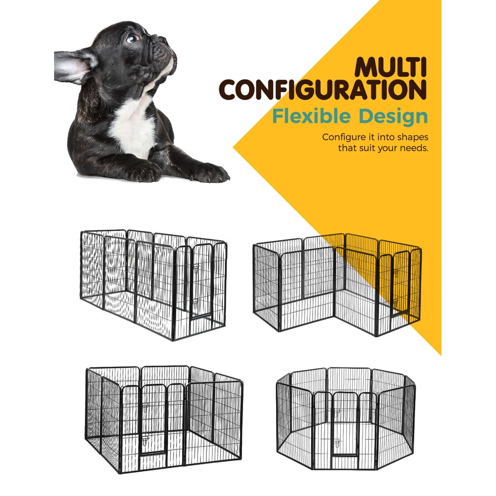 Pet Playpen 40" 8 Panel Dog Puppy Exercise Cage Enclosure Fence - Homecoze