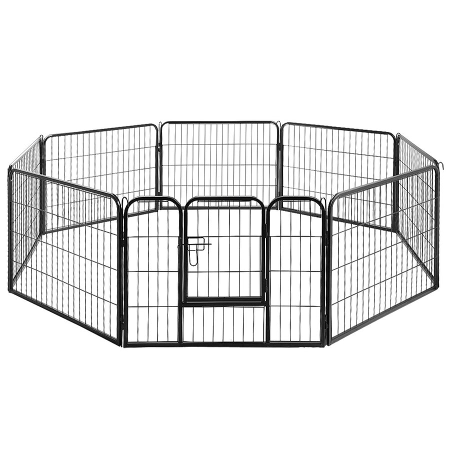 Pet Playpen Dog Puppy 8 Panel Exercise Cage Enclosure Fence 80x60cm Homecoze