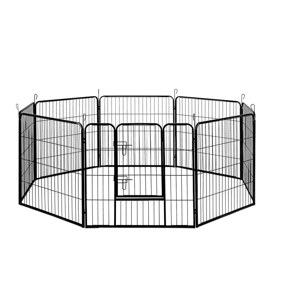 Pet Playpen Dog Puppy 8 Panel Exercise Cage Enclosure Fence 80x80cm Homecoze