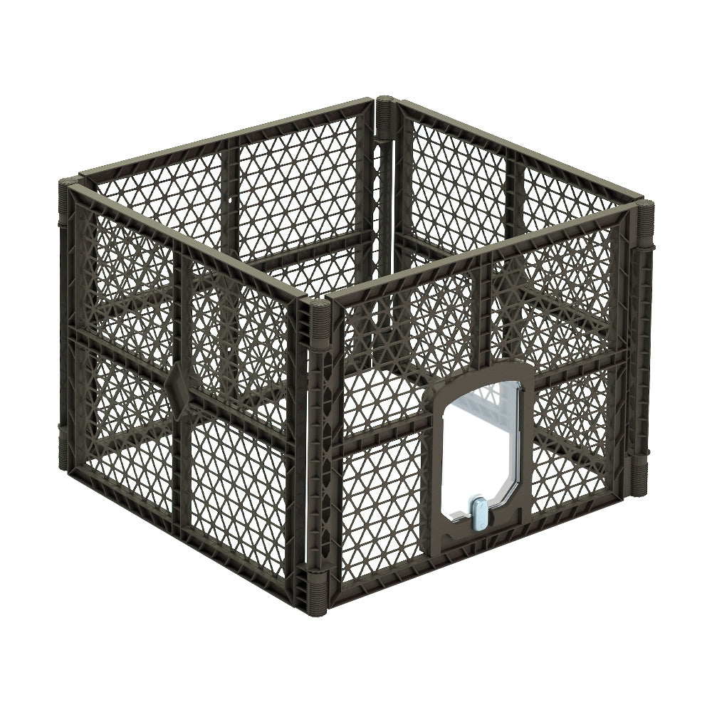 Pet Playpen Dog Puppy Enclosure 4 Panel Fence Plastic Play Pen Foldable Homecoze