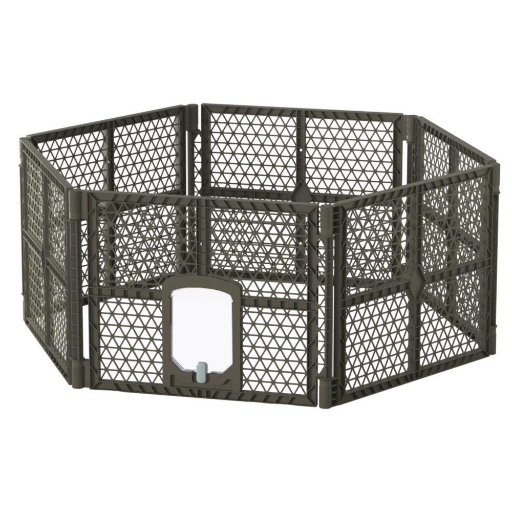 Pet Playpen Dog Puppy Enclosure 6 Panel Fence Plastic Play Pen Foldable Homecoze