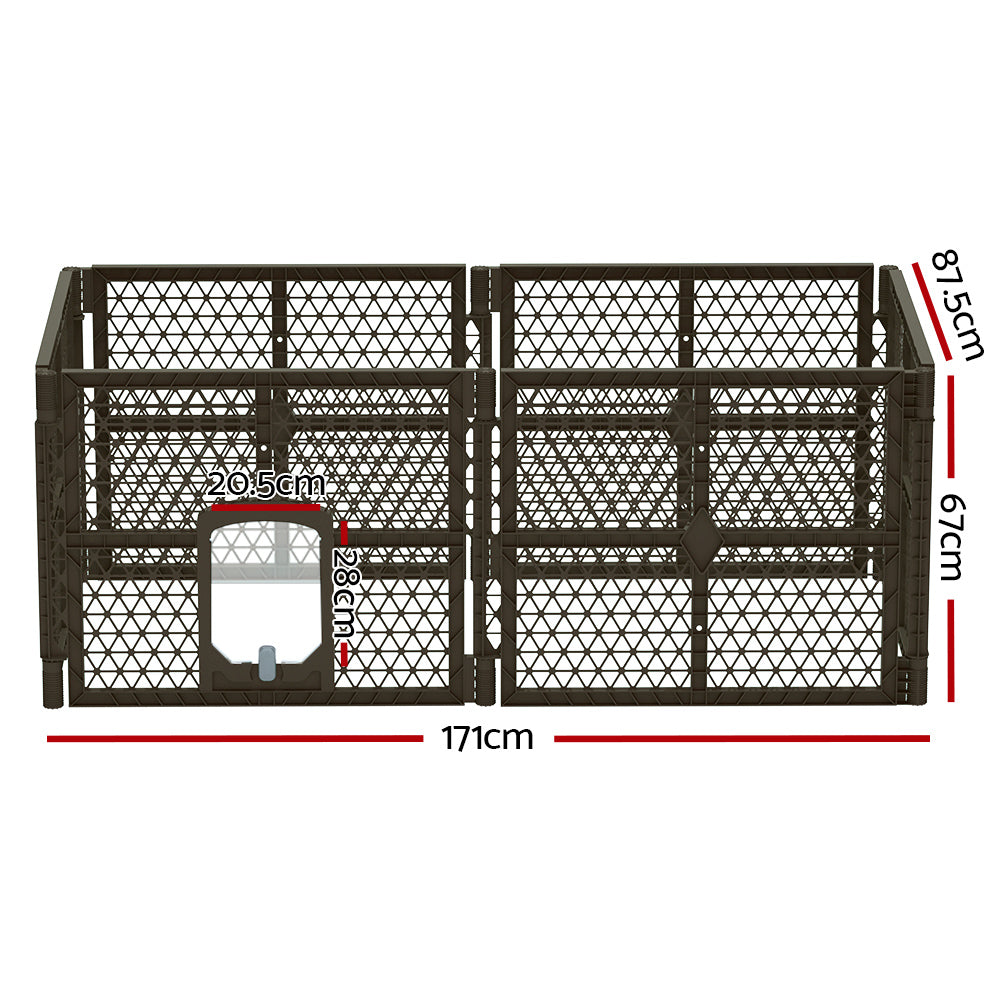 Pet Playpen Dog Puppy Enclosure 6 Panel Fence Plastic Play Pen Foldable Homecoze