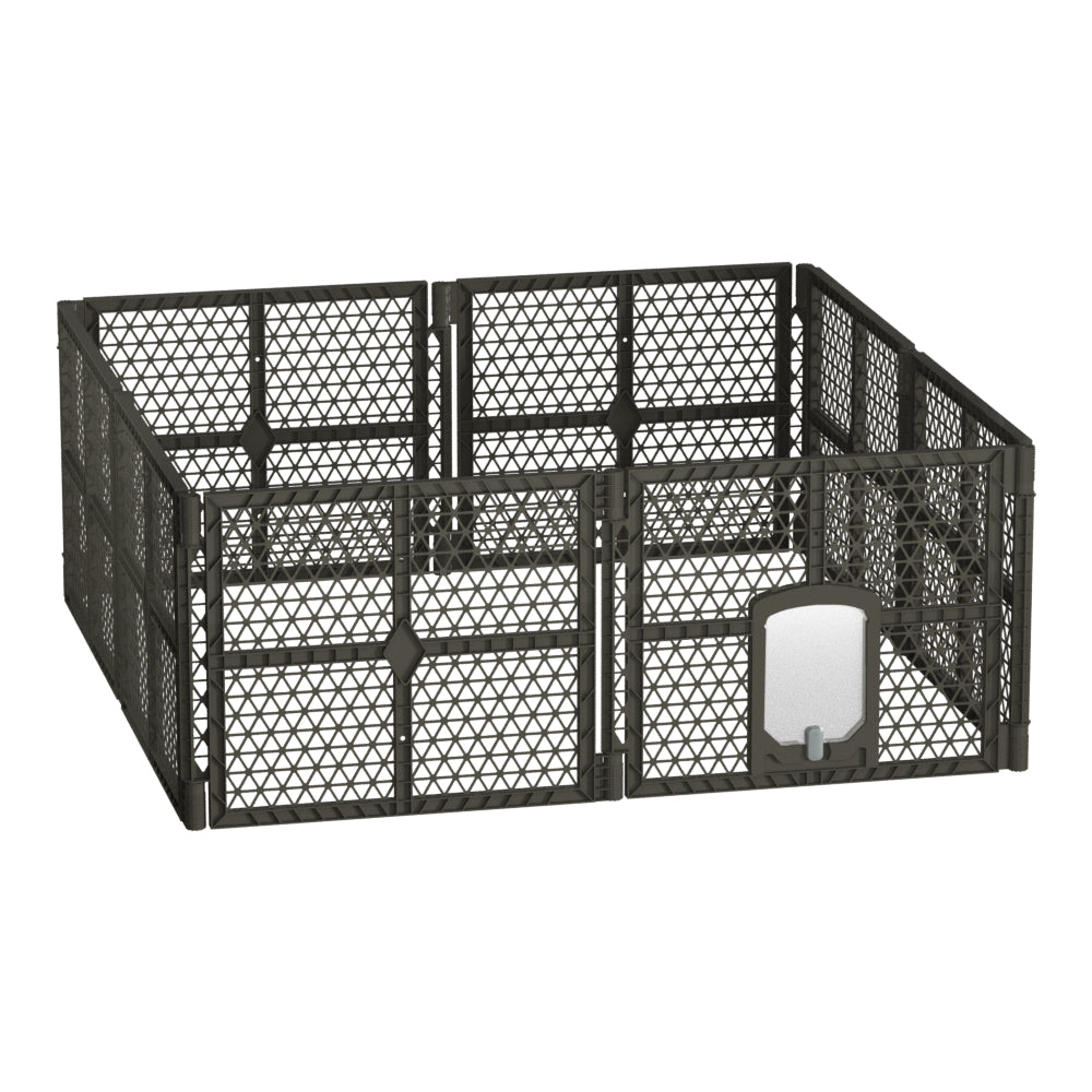 Pet Playpen Dog Puppy Enclosure 8 Panel Fence Plastic Play Pen Foldable Homecoze