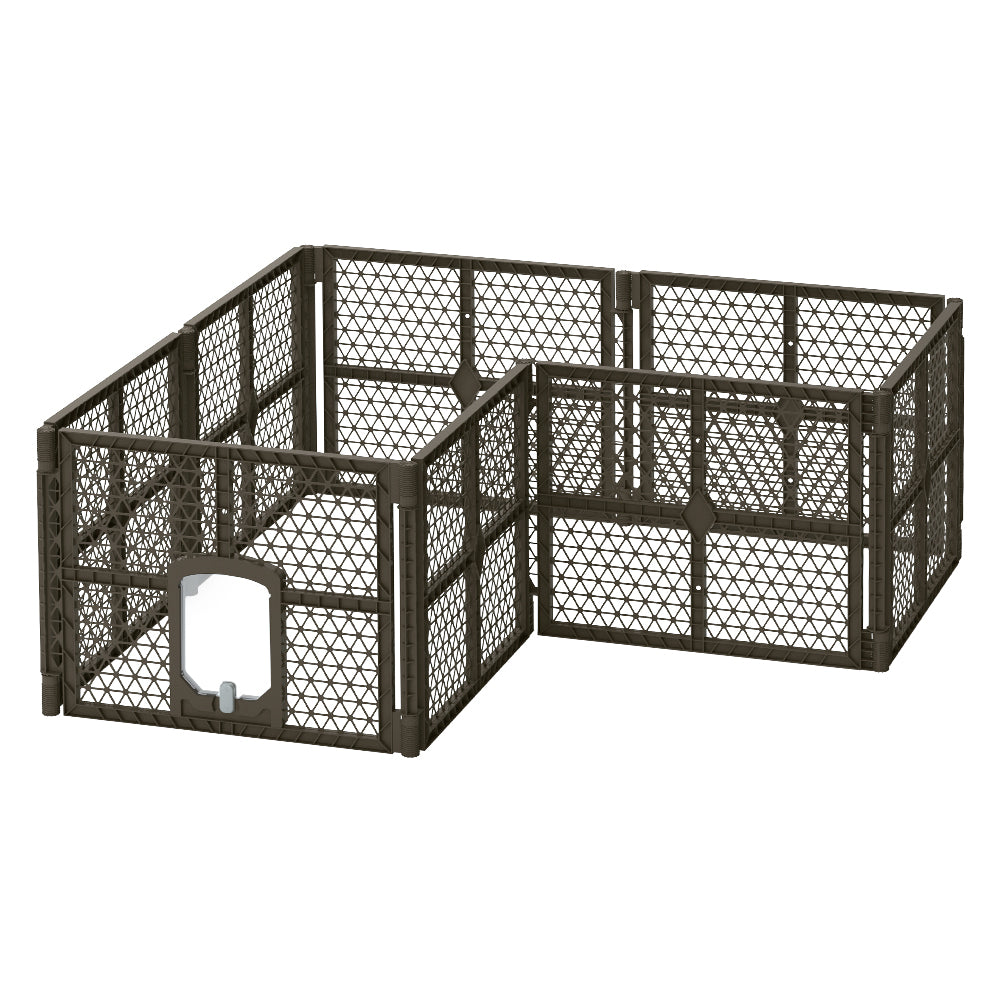 Pet Playpen Dog Puppy Enclosure 8 Panel Fence Plastic Play Pen Foldable Homecoze