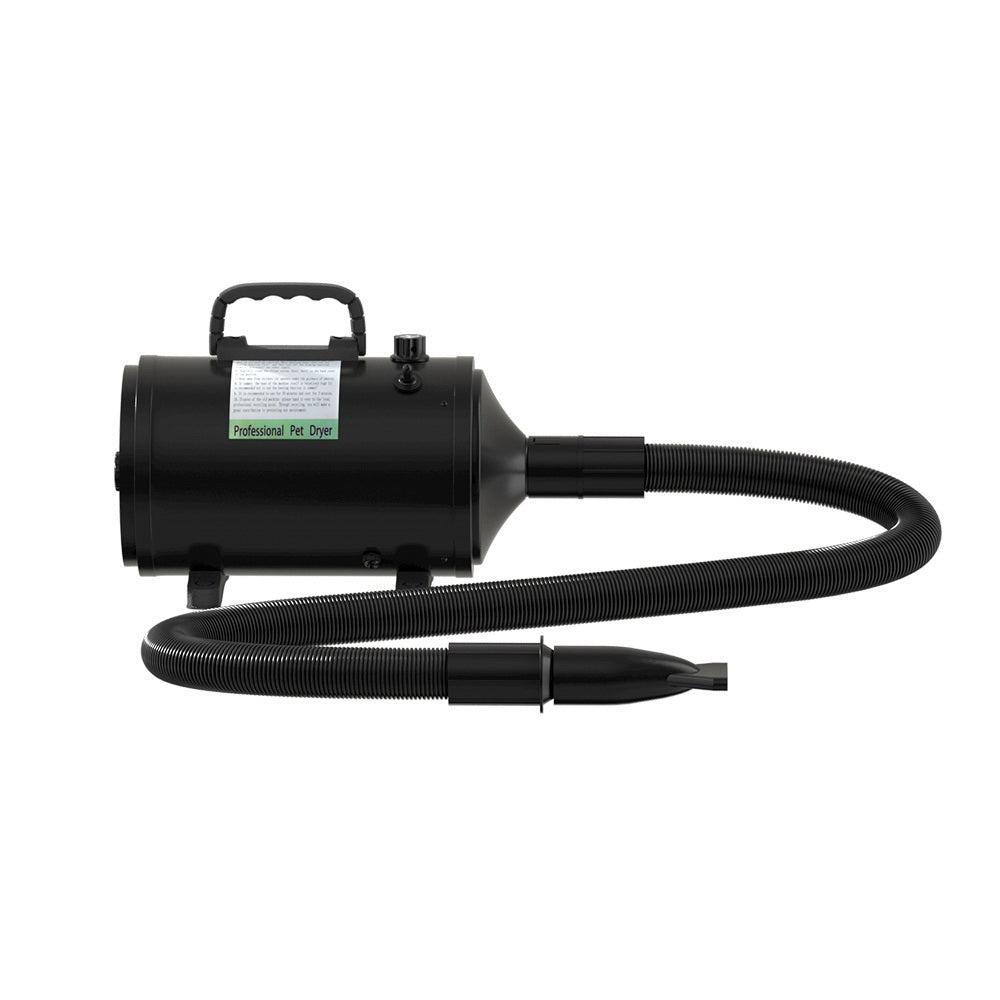 Pet Dryer Dog Cat Grooming Speed Heater Blower Hairdryer Low Noise - Black - Homecoze
