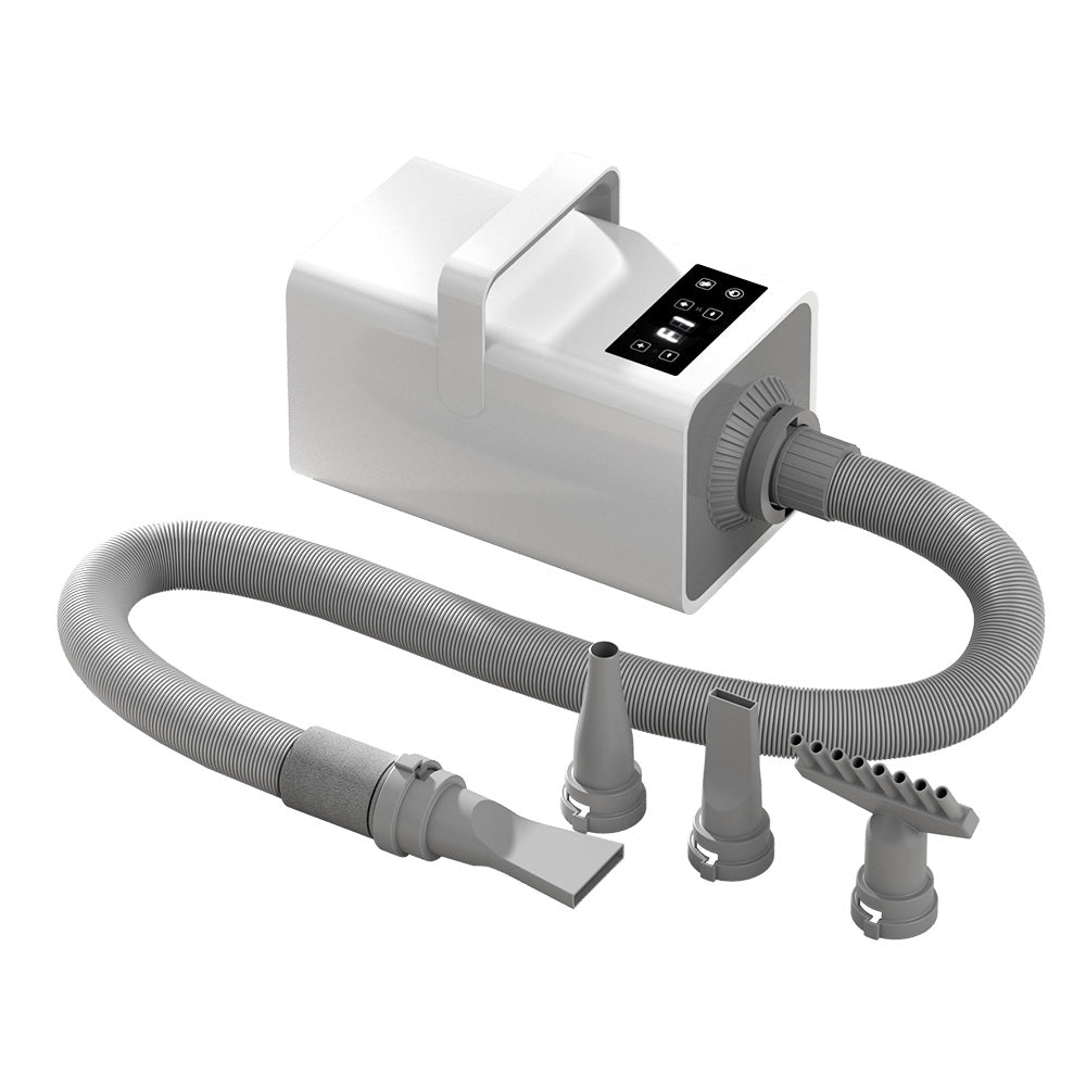 Pet Dryer Premium Dog Cat Grooming Speed Heater Blower Hairdryer Low Noise - White - Homecoze