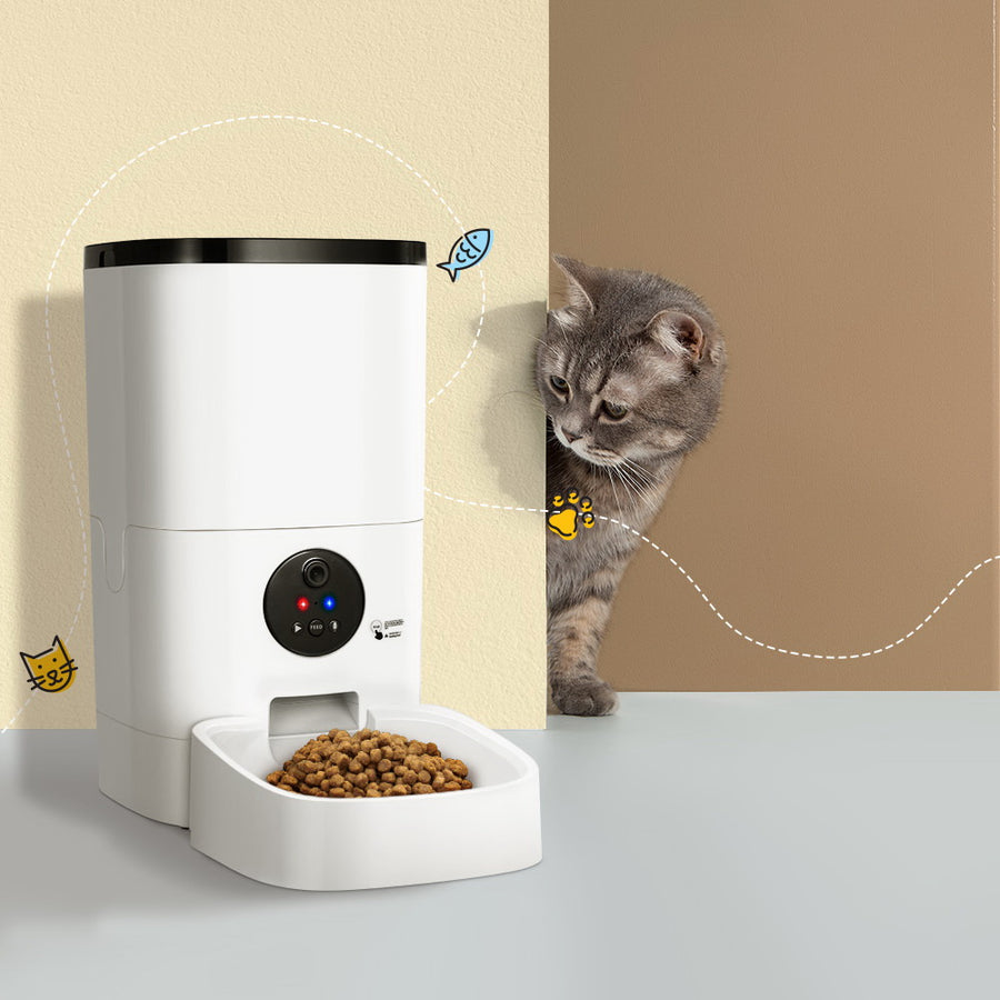 Automatic Pet Feeder 6L Auto Wifi Dog Cat Feeder Smart Food App Control with Video Camera Homecoze