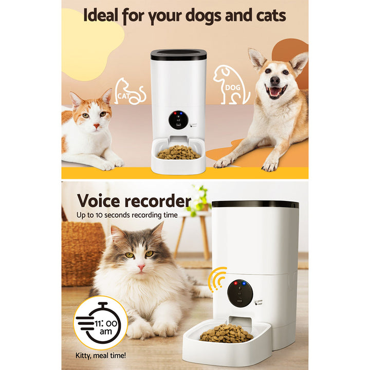 Automatic Pet Feeder 6L Auto Wifi Dog Cat Feeder Smart Food App Control Homecoze