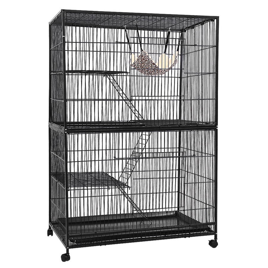 Pet Cage for Bird Ferret Rabbit Parrot Aviary Hamster 4 Level 142cm Homecoze