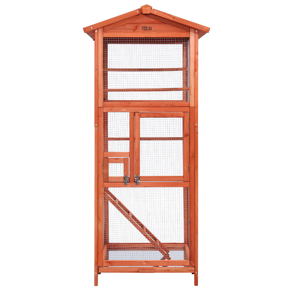 Bird Cage Wooden Pet Cages Aviary Large Carrier Travel Canary Cockatoo Parrot XL Homecoze